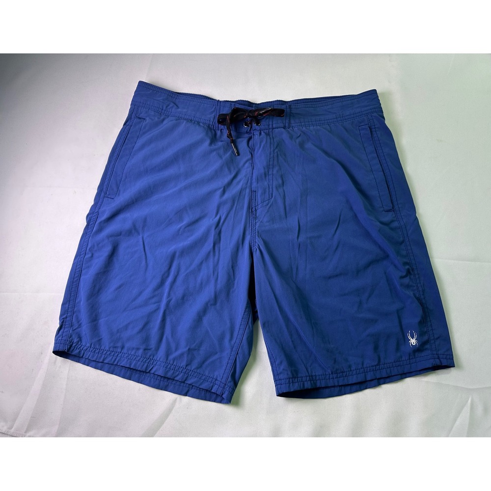 Spyder Men's Size Medium Blue Hybrid Board Shorts Swim Trunks Surf Beach Casual